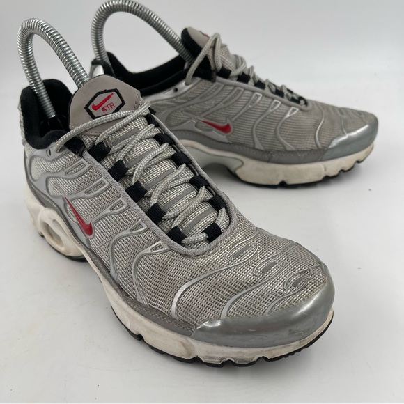 Nike Kids Air Max Plus QS Silver Bullet GS Silver Running Shoes - Size 4 Y - Picture 2 of 11